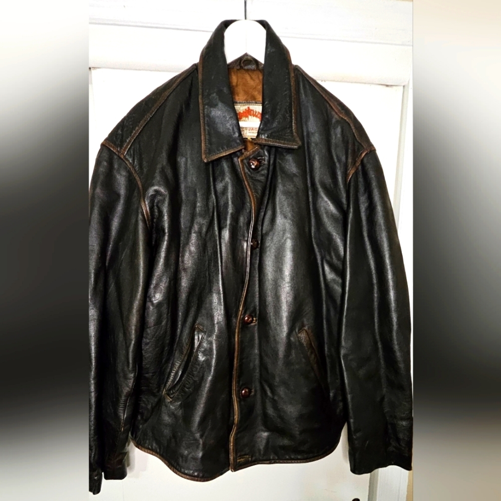 Man Leather Jacket - Size XL